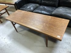 A twentieth century teak rectangular coffee table