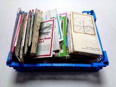 A crate containing a large quantity of Ordinance survey and other maps