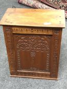 A continental carved single door wall cabinet