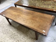A twentieth century teak rectangular coffee table