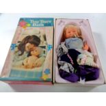 A boxed vintage Tiny Tears bath doll