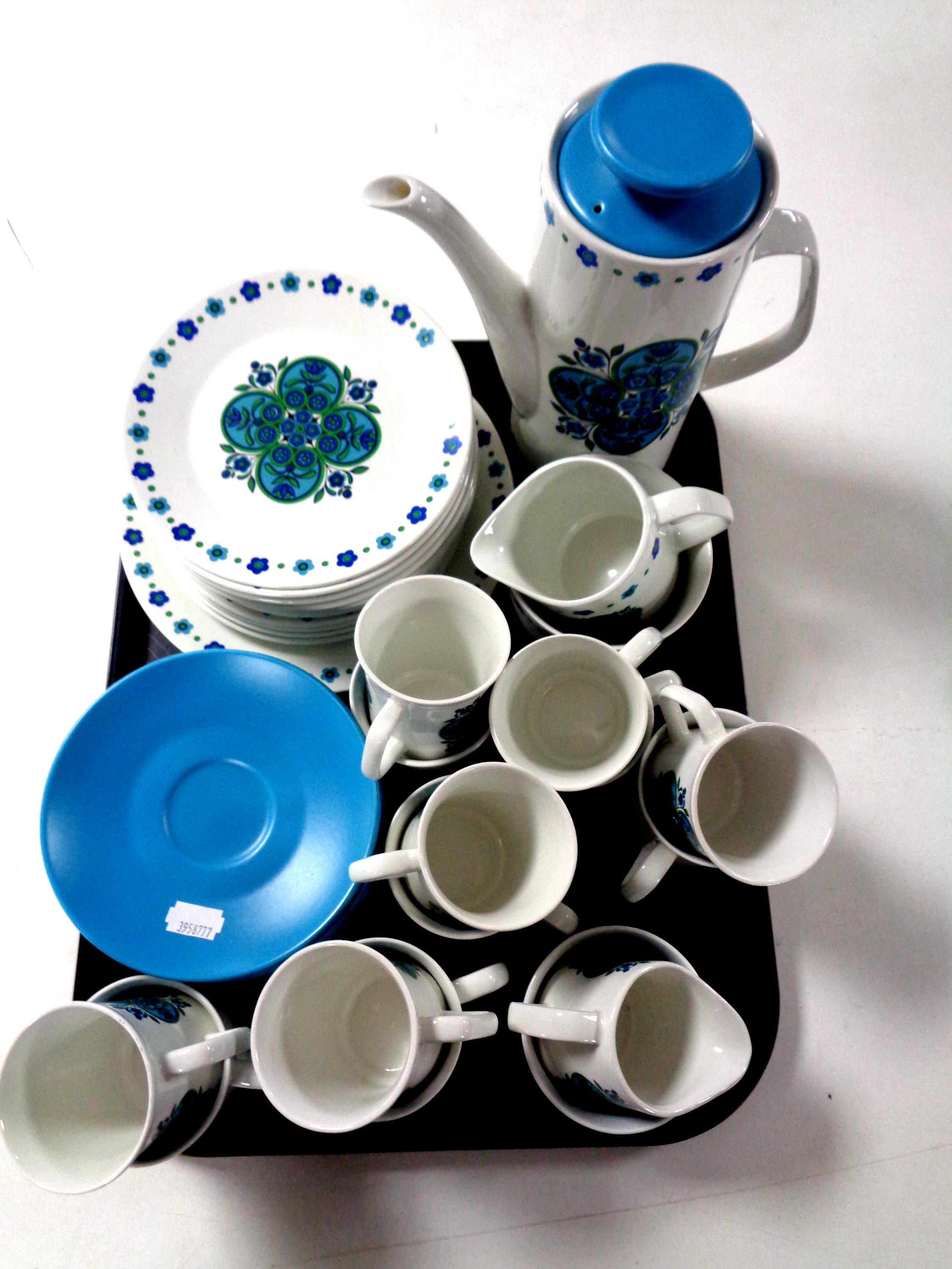 A tray of forty two pieces of J and G Meakin studio Impact tea and dinner ware