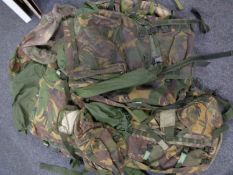 Nine army ruck sacks