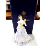 A Royal Worcester Reflections figure 'Day Dreams', boxed.
