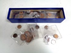 A small quantity of British decimal and pre decimal copper coinage