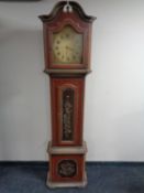 A 20th century painted longcase clock