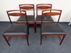 A set of four McIntosh 9513 cherrywood dining chairs