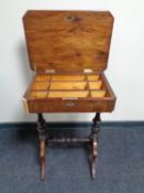 A 19th century mahogany work table