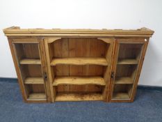 An antique pine dresser top