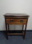 A 20th century single drawer hall table