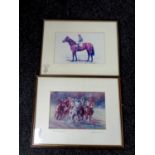Two signed Keith Proctor racing prints - Desert Orchid and Brigadier General