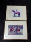 Two signed Keith Proctor racing prints - Desert Orchid and Brigadier General