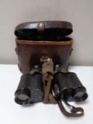 A set of cased early twentieth century military field binoculars Prisimatic no.MKII by A.