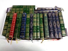 A box of Reader's Digest leather bound volumes