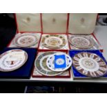 Six boxed collector's plates by Coalport,