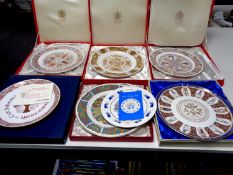 Six boxed collector's plates by Coalport,