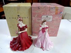Two Coalport figures, Ladies of Fashion 'Jenny' and Figurine of the Year 1993 'Sarah', boxed.