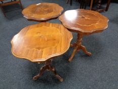 Three Italian style occasional tables