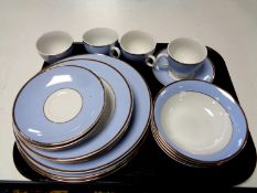 A tray of twenty pieces of Doulton tea and dinner ware