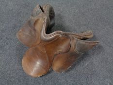 A leather saddle