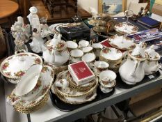 An extensive Royal Albert Old Country Roses bone china tea and dinner service