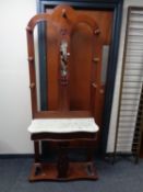 A Victorian mahogany marble topped hall stand CONDITION REPORT: Loss to back-left