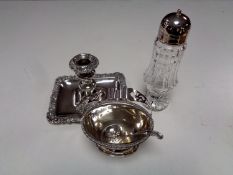 Plated wares to include candlestick,