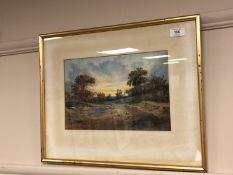 Nineteenth Century School : River Landscape, watercolour, 21 cm x 32 cm, framed.