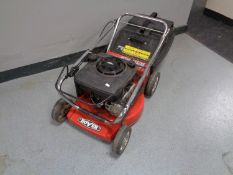 A Rover ES-XL petrol lawn mower with grass box