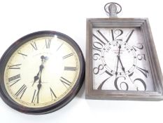 Two retro style wall clocks