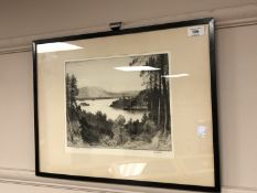 John Fullwood : Oban (From Pulpit Hill), drypoint etching, signed and titled in pencil,