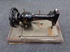 A vintage Jones guide bridge hand sewing machine