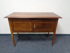 An Edwardian inlaid mahogany wash stand