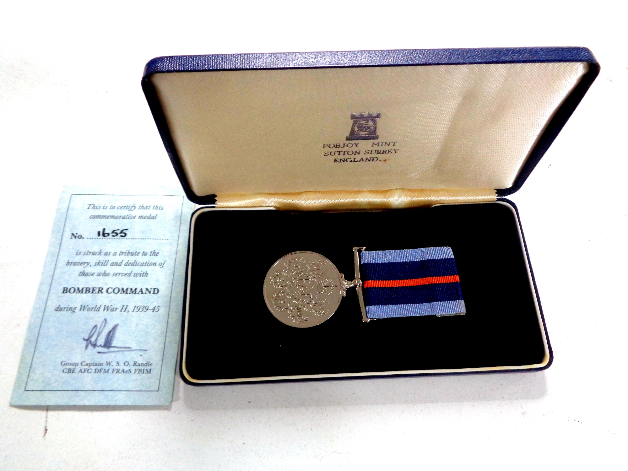 A Pobjoy Mint World War II Bomber Command medal, No.