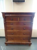 A Victorian mahogany six drawer Scotch chest