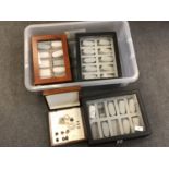 Three watch display boxes,