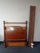 A mahogany 3 ft bed frame