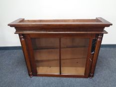 A Victorian glazed mahogany bookcase top