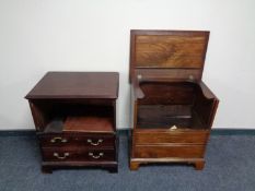 Two mahogany commode chests