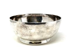 An Elizabeth II hammered silver bowl, Richard Comyns, London 1945,