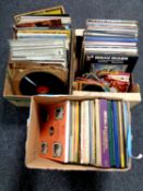 Three boxes containing a large quantity of vinyl LPs and box sets,