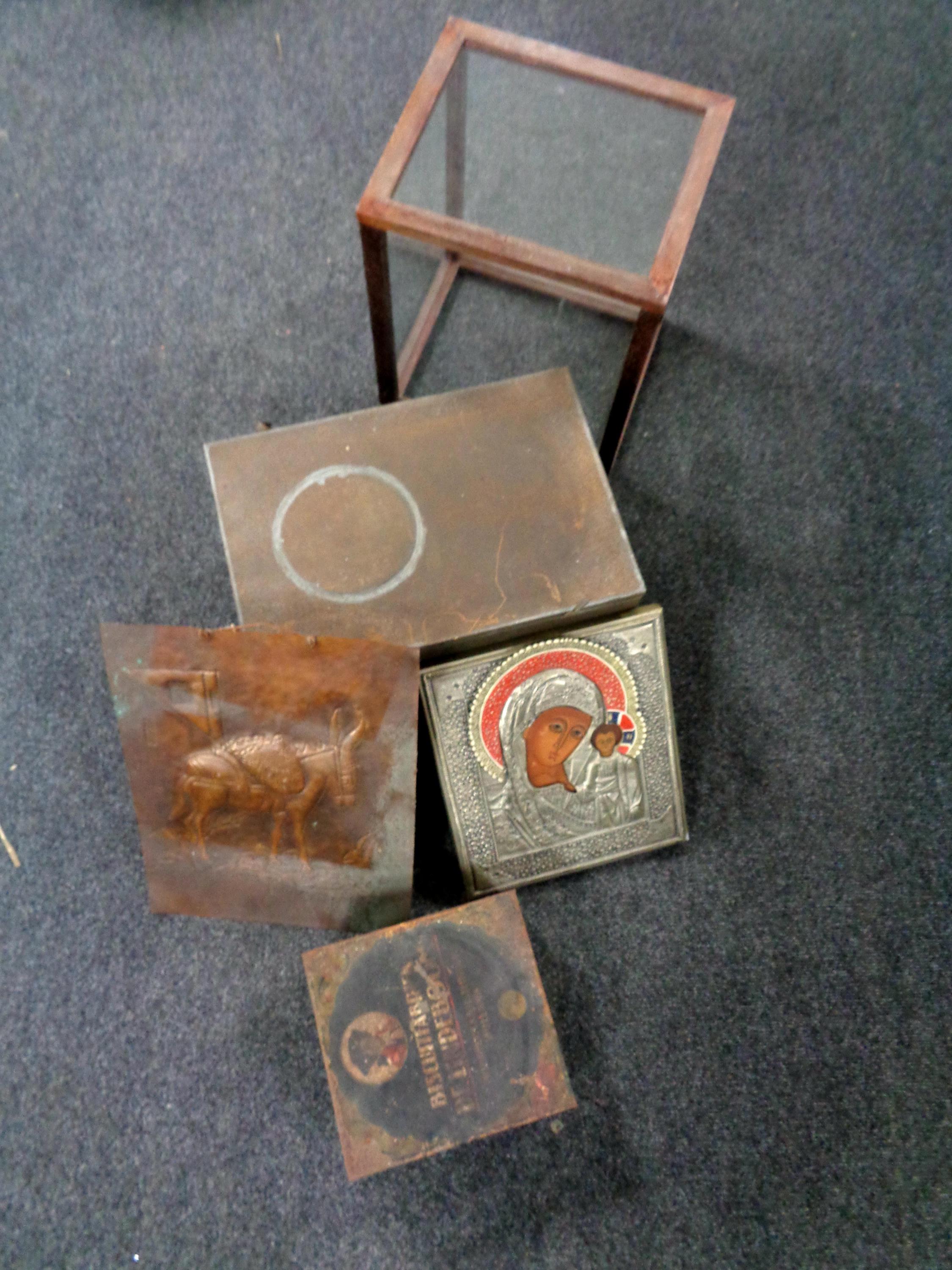 An antique sealed box of sterilised dressings bearing label John Bell and Croydon,