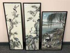 Three mid 20th century Japanese prints depicting wildlife (3)