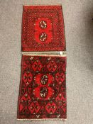 Two Afghan prayer rugs