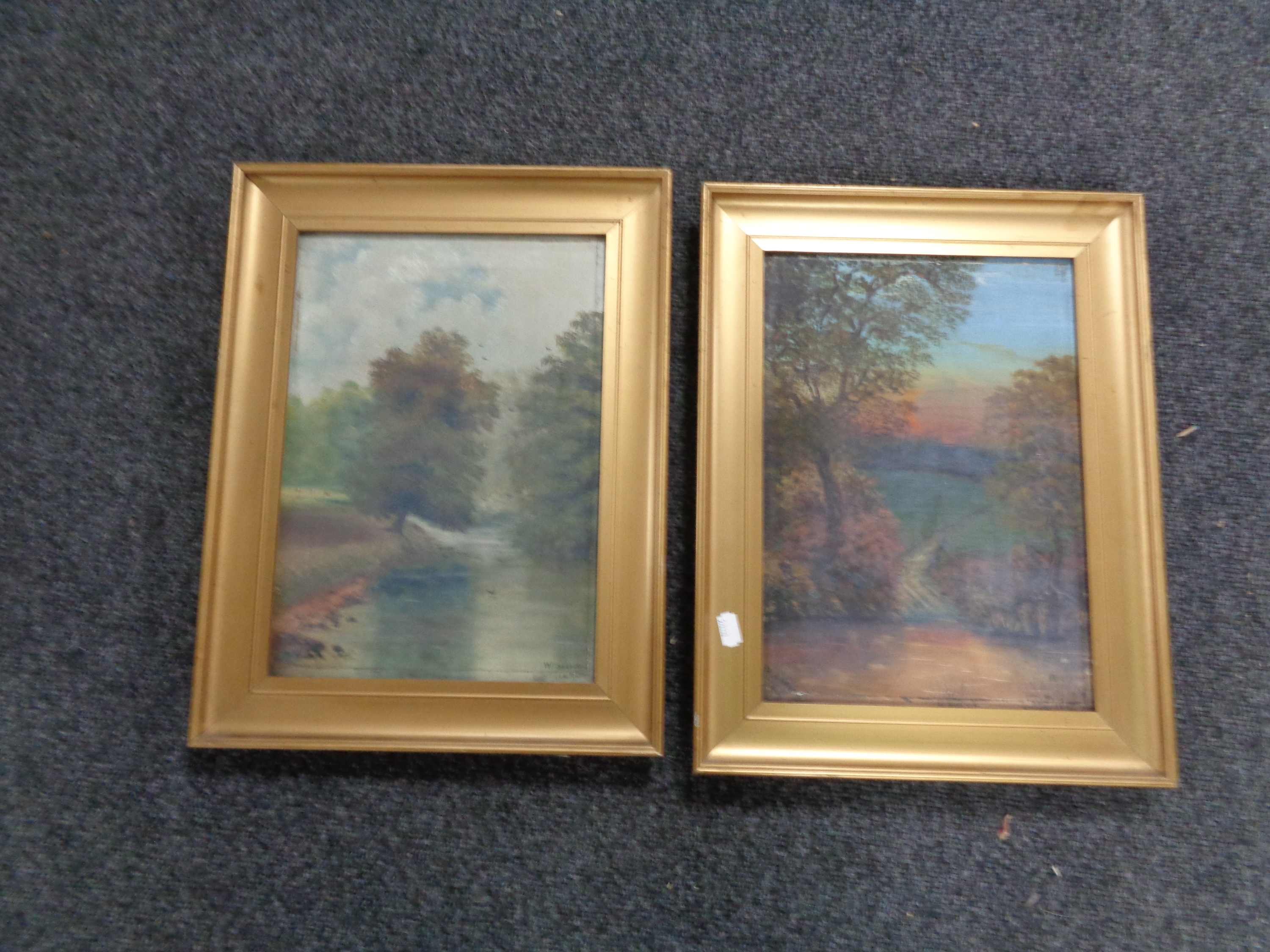A pair of W Jarvis oils on canvas, rural scenes,