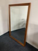 A Barker and Stonehouse bevelled over mantel mirror