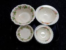 A tray containing a quantity of Myott and Royal Doulton Hereford china