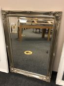 A 3' x 2' silvered framed mirror