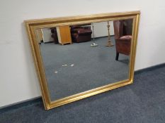 A Victorian style gilt bevelled over mantel mirror