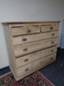A Victorian pine six drawer chest (as found)